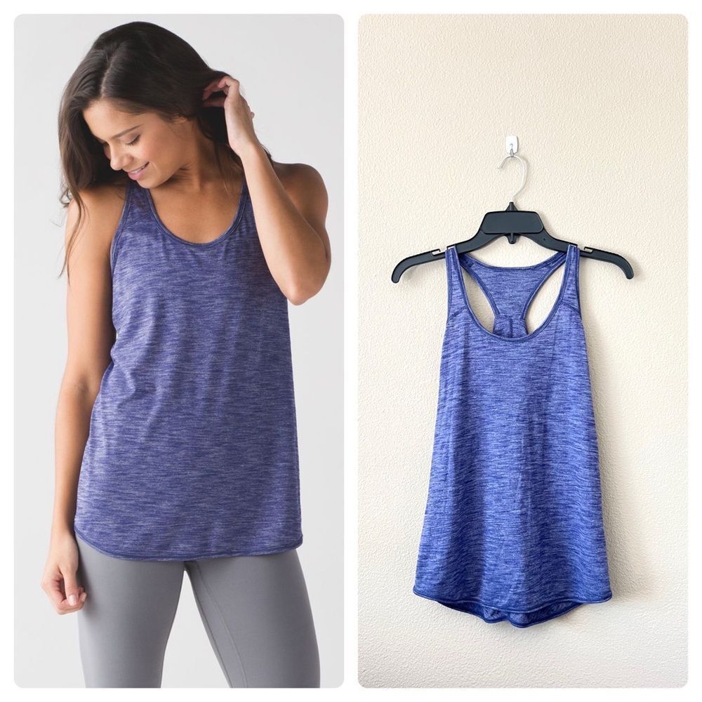 Lululemon Essential Tank in Heathered Emperor Blue